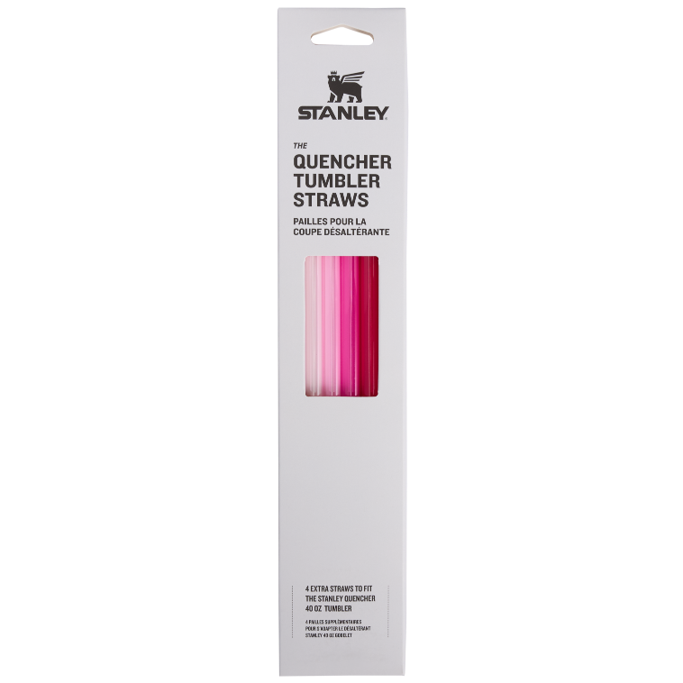 Stanley 1913 Adventure Quencher Travel Tumbler Straws 40 OZ 4-Pack in Pink | Front View