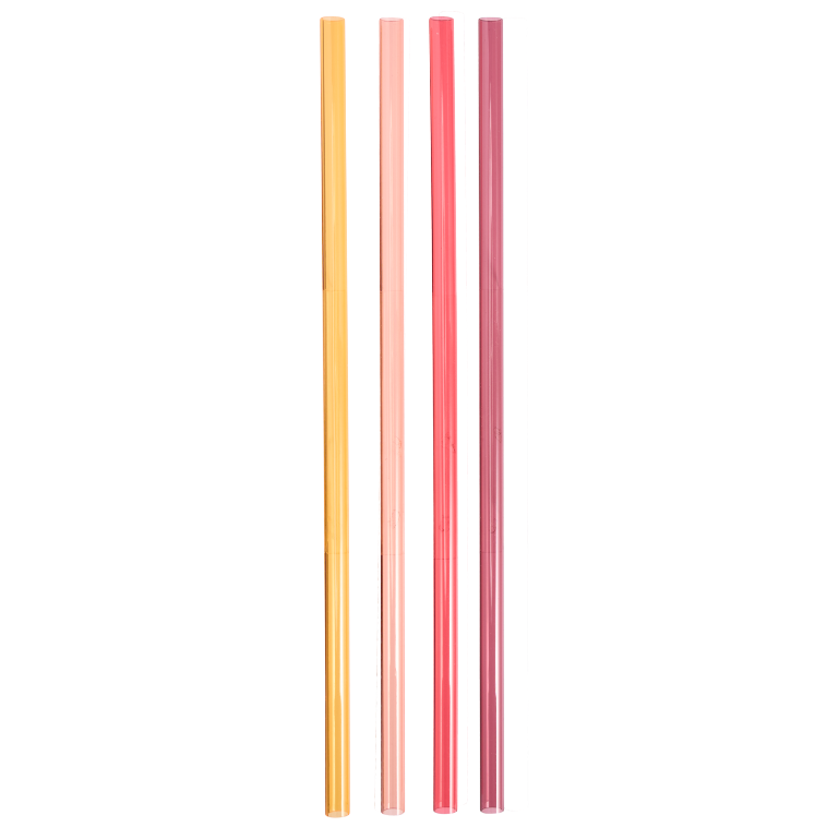 Stanley | Adventure Quencher Travel Tumbler Straws | 4-Pack | Red Orange