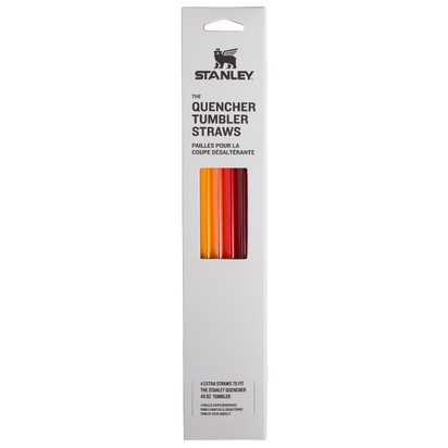 Stanley 1913 Adventure Quencher Travel Tumbler Straws 40 OZ 4-Pack in Red Orange | Front View