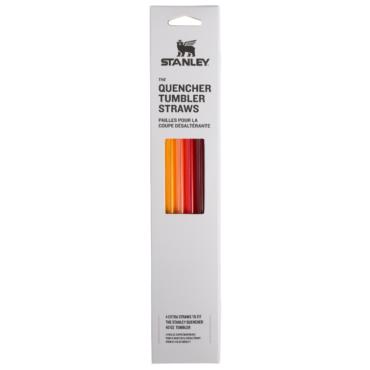 Stanley | Adventure Quencher Travel Tumbler Straws | 4-Pack | Red Orange
