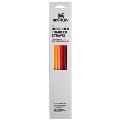 Stanley | Adventure Quencher Travel Tumbler Straws | 4-Pack | Red Orange