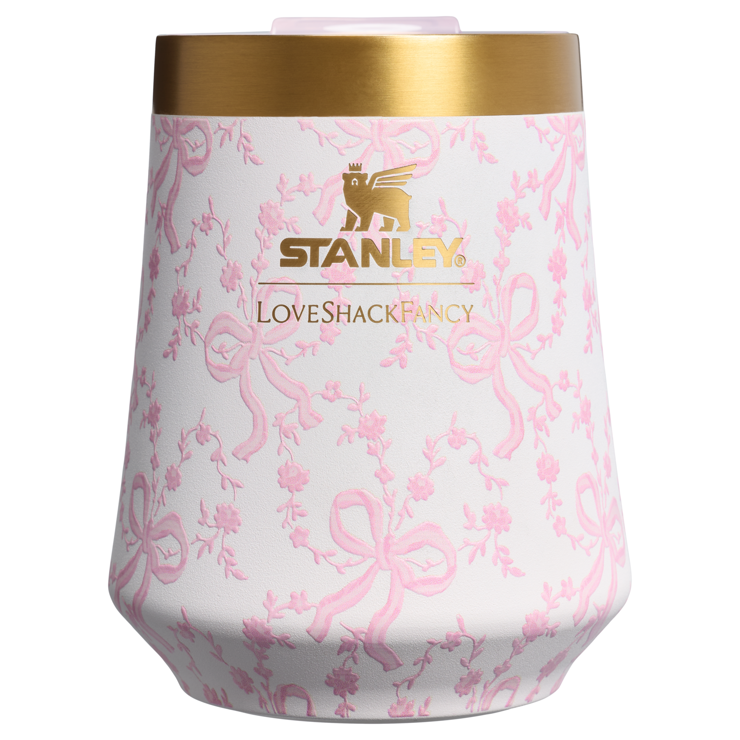 Stanley 1913 x LoveShackFancy The Reserve Wine Tumbler | 11oz - Coquette Bow Chantilly - Stanley AU
