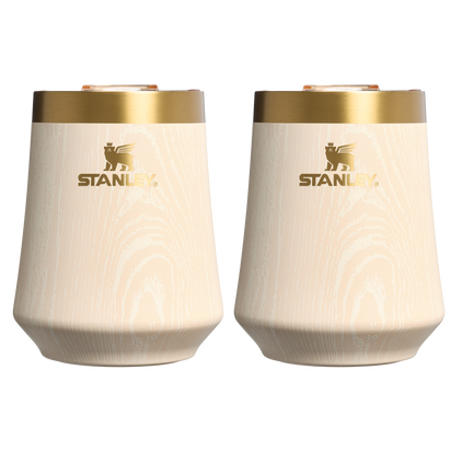 Stanley 1913 Reserve Wine Tumbler Gift Set 11 OZ in Birch Woodgrain | Front View