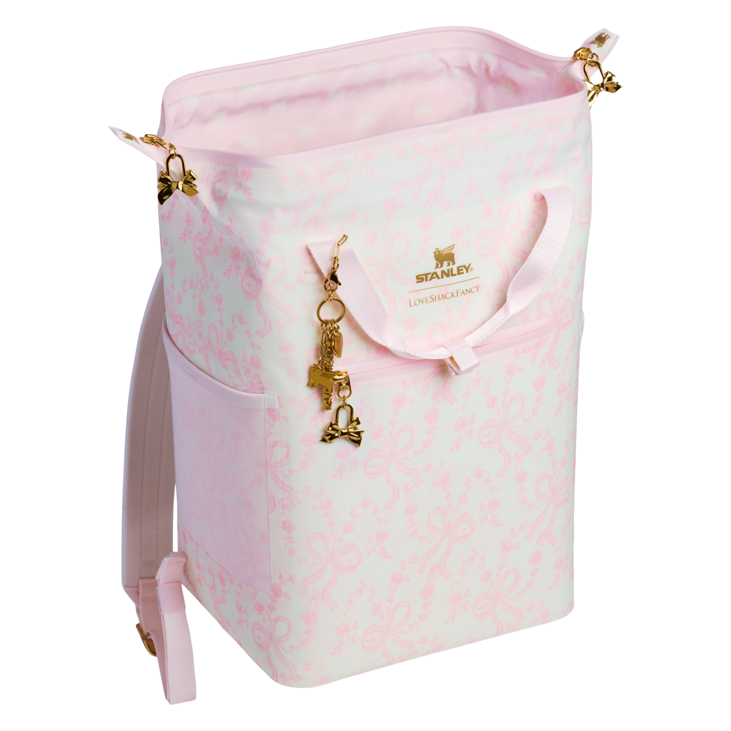 Stanley 1913 Stanley 1913 x LoveShackFancy The All Day Madeleine Mini Cooler Backpack in Coquette Bow – Chantilly | View 1