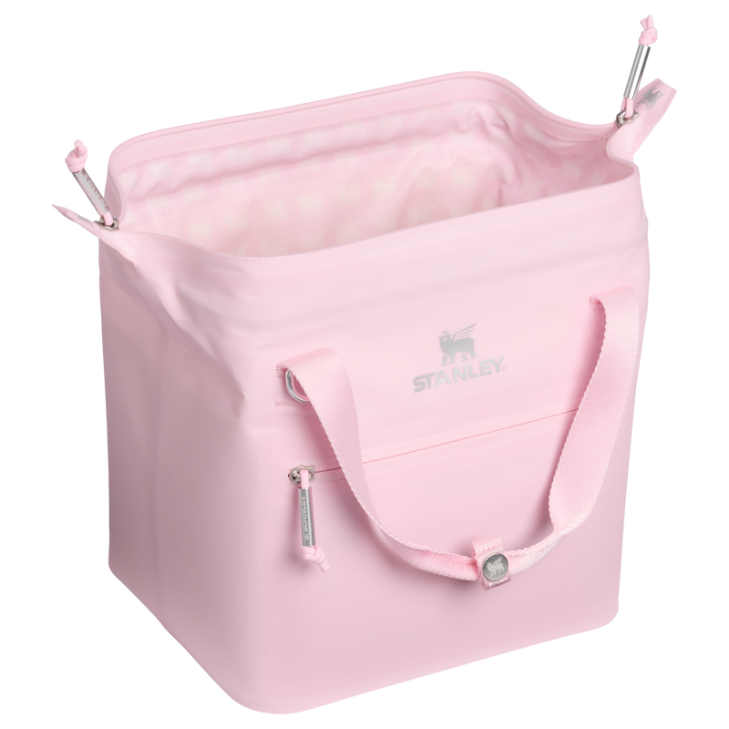 Stanley 1913 The Julienne Mini Soft Cooler 7.4 Qt The Holiday Collection in Soft Pink | Open View