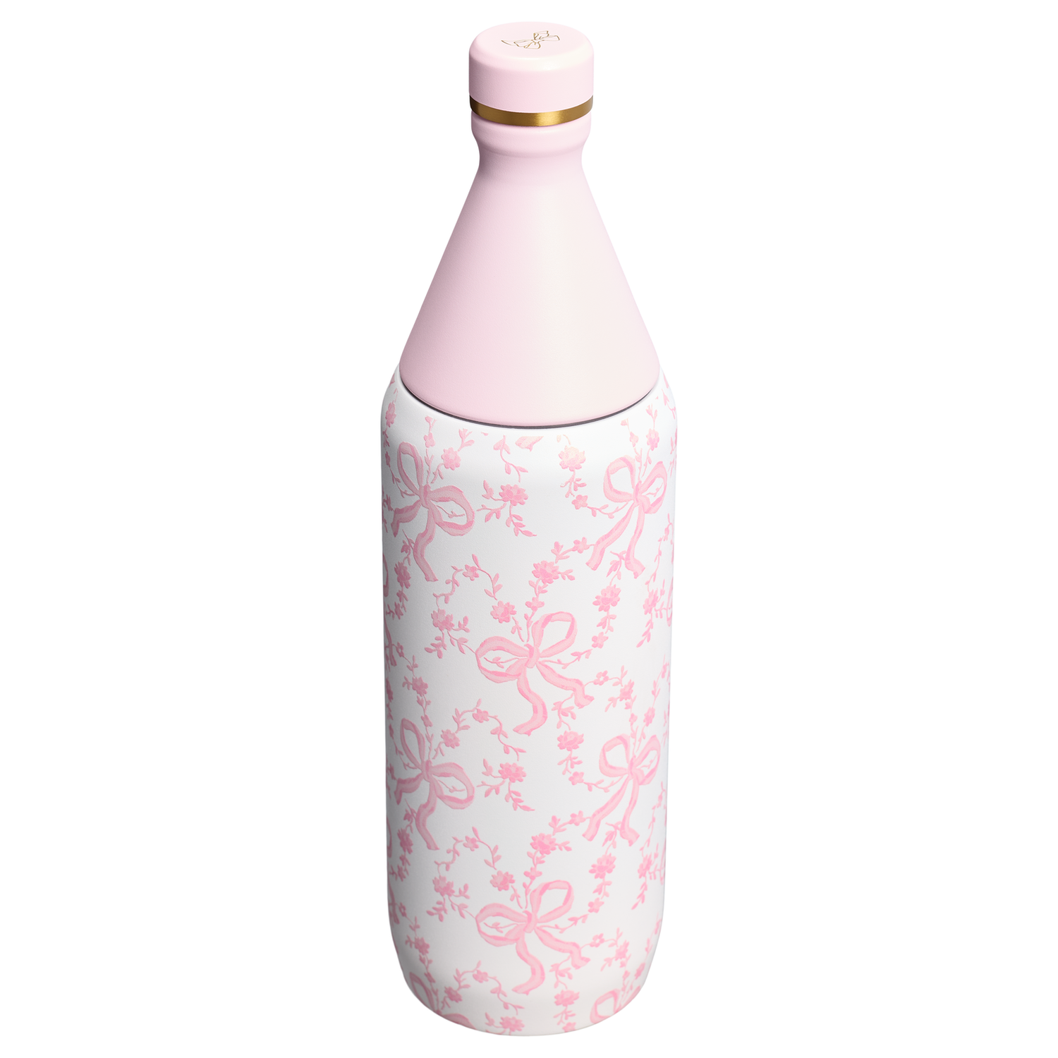 Stanley 1913 Stanley 1913 x LoveShackFancy The All Day Slim Bottle 34 OZ in Coquette Bow – Chantilly | View 1