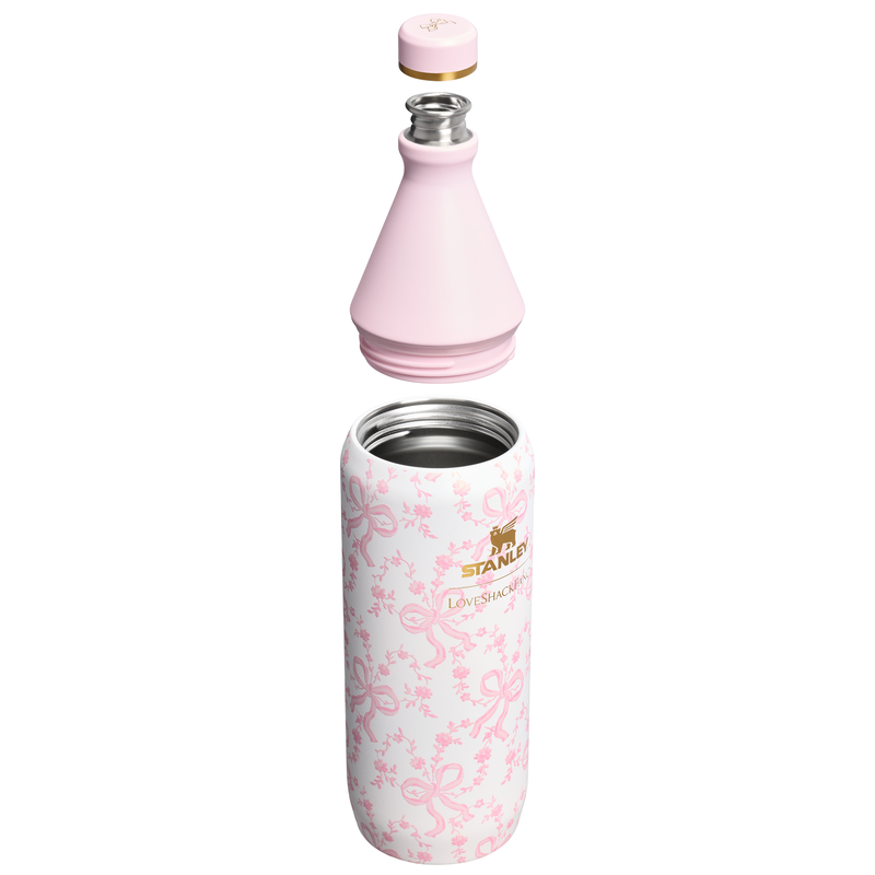 Stanley 1913 Stanley 1913 x LoveShackFancy The All Day Slim Bottle 34 OZ in Coquette Bow – Chantilly | Cross Section View