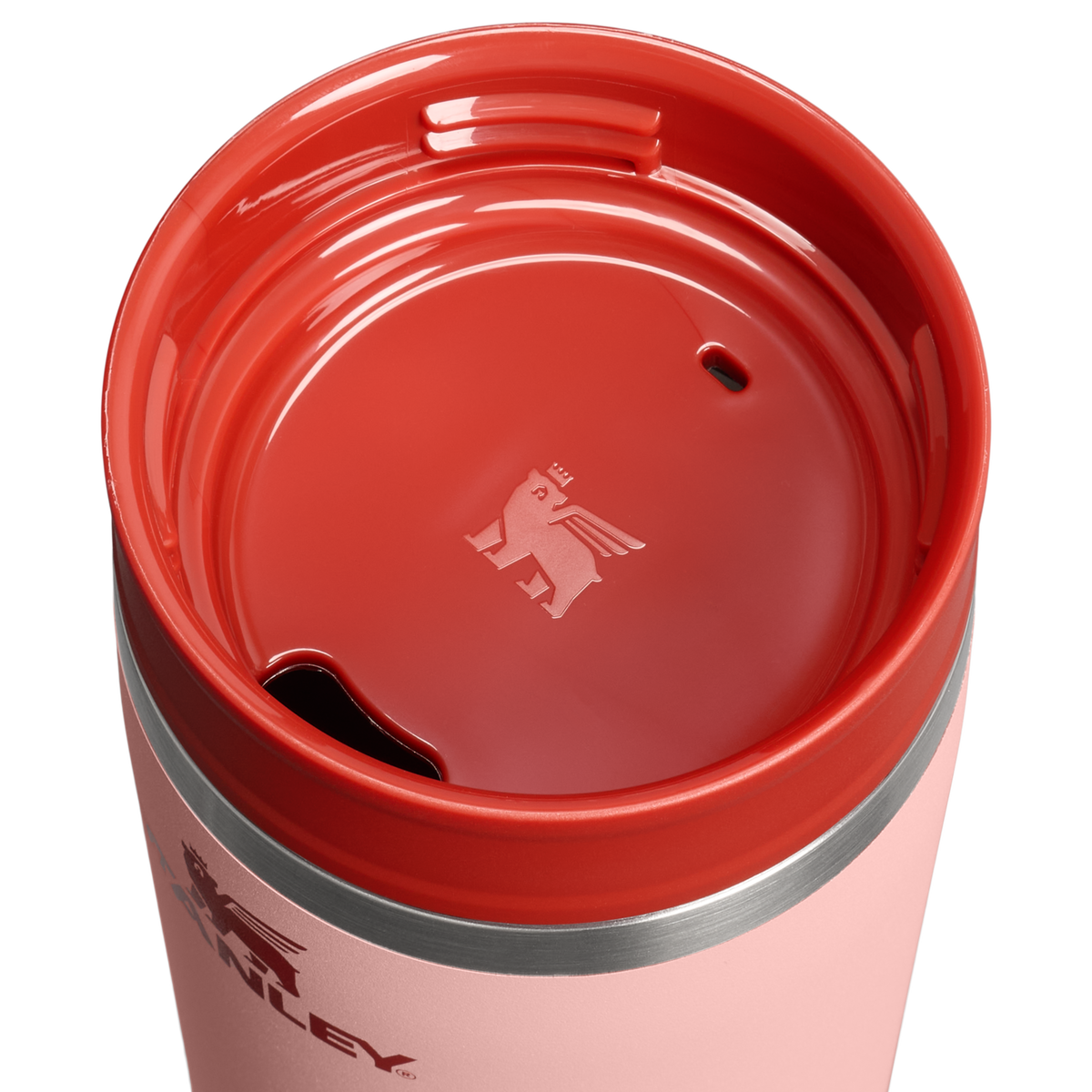 Stanley 1913 The Café-To-Go Travel Mug 12 OZ in Peach Rose | Lid Detailed View
