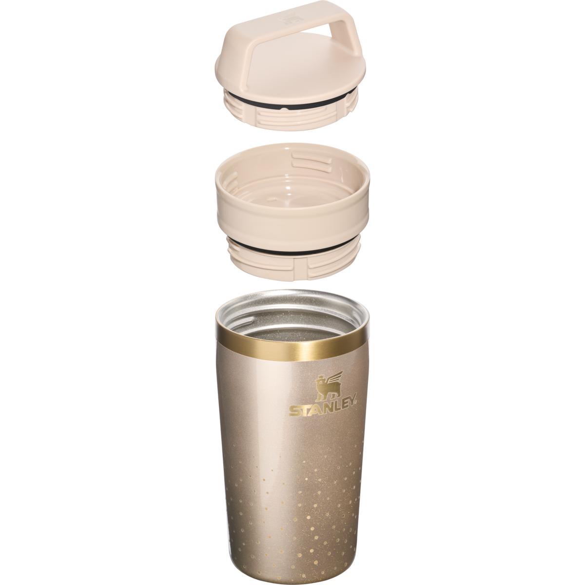 Stanley 1913 Cheers & Cheer The Café-To-Go Mug 12 OZ in Prosecco Shimmer | Cross Section View