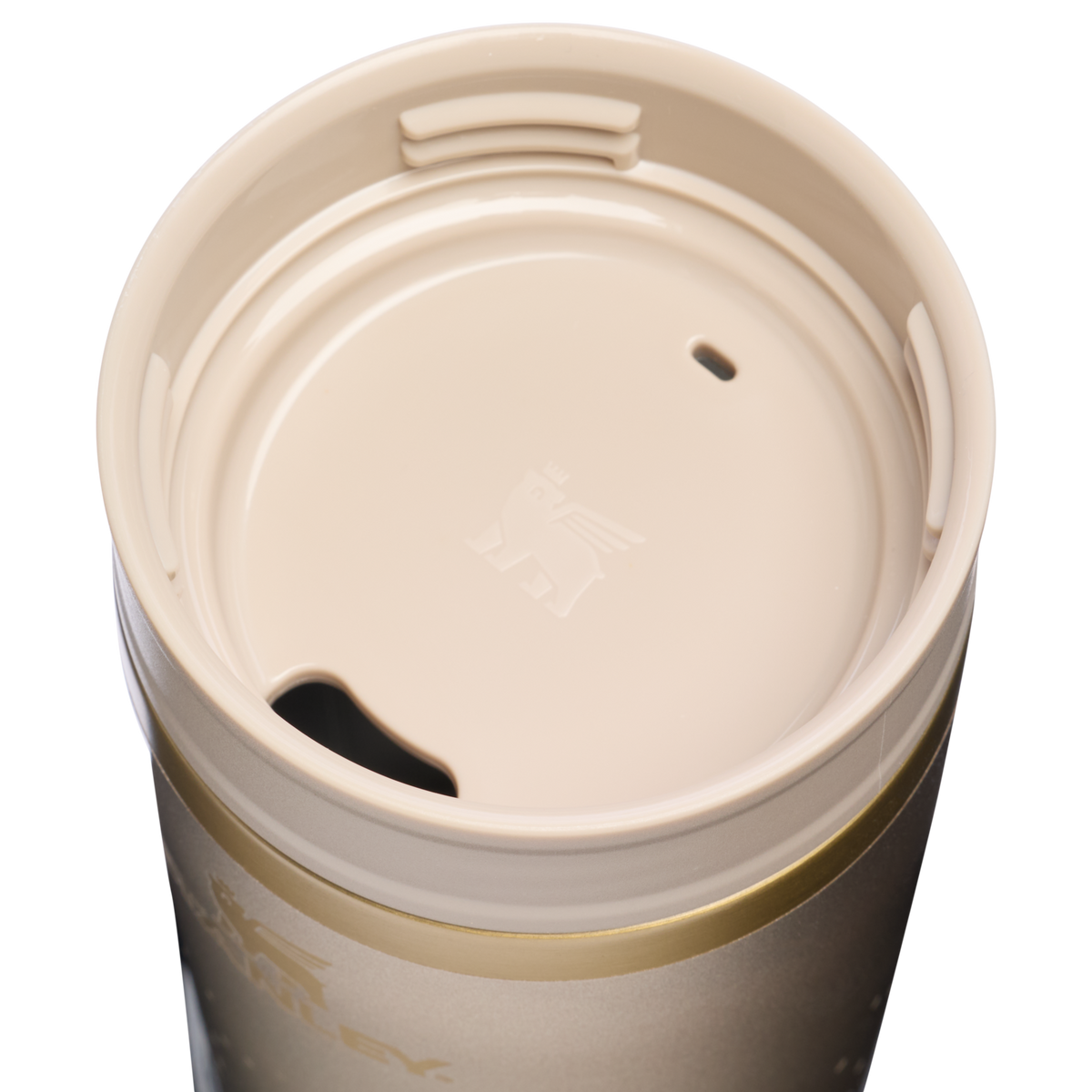 Stanley 1913 Cheers & Cheer The Café-To-Go Mug 12 OZ in Prosecco Shimmer | Lid Detailed View