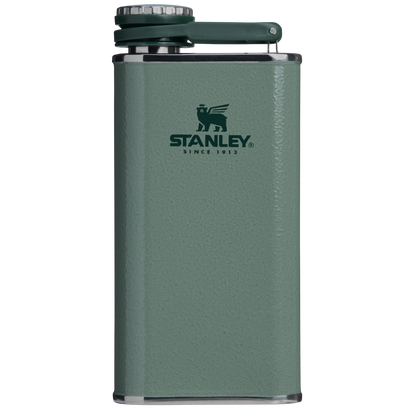 Stanley 1913 Classic Easy Fill Flask 8 oz in Hammertone Green | Front View