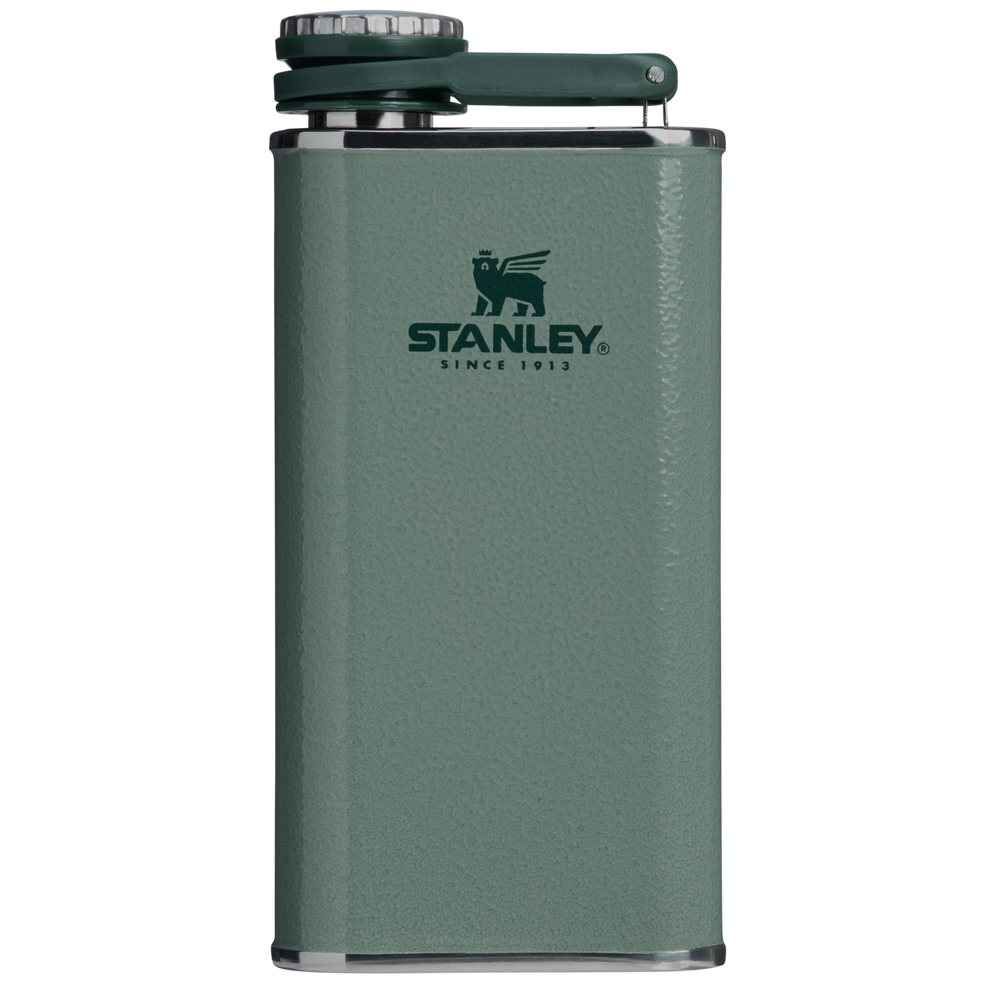 Stanley 1913 Classic Easy Fill Flask 8 oz in Hammertone Green | Front View