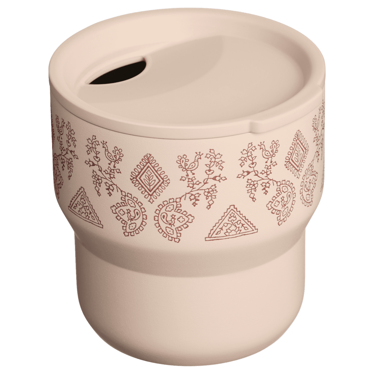 Stanley 1913 Stanley 1913 x Nest Stacking Cup Set 2x 10 oz Cups in Deepa Rose / Brown Sugar | Back View