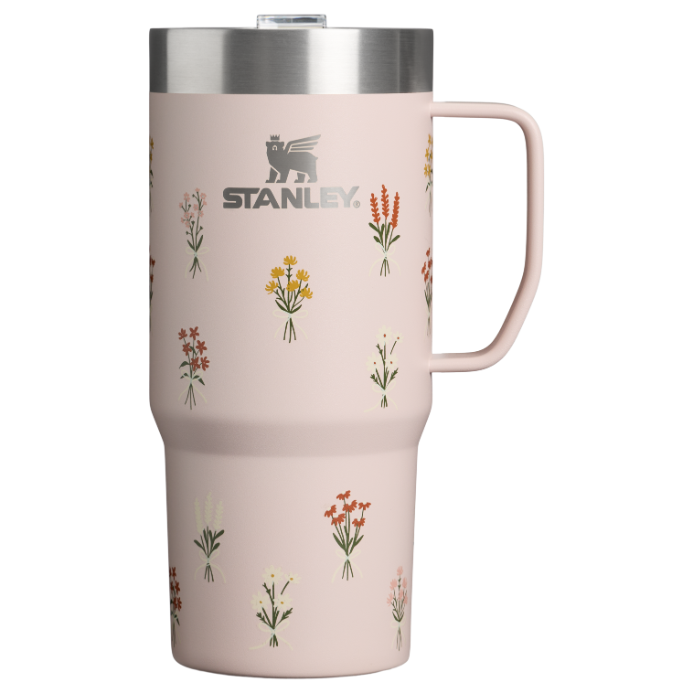 Stanley 1913 Everyday Suburban Mug 24 OZ Rose Quartz Bouquets in Rose Quartz Bouquets