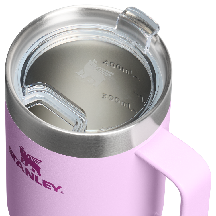 Stanley 1913 The Everyday Suburban Mug 24 OZ in Soft Orchid | Lid Detailed View