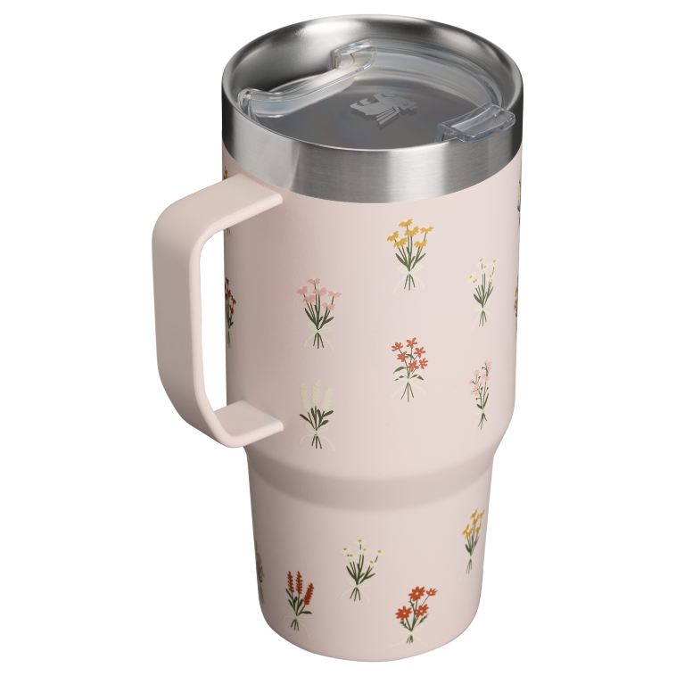 Stanley 1913 Everyday Suburban Mug 24 OZ Rose Quartz Bouquets in Rose Quartz Bouquets