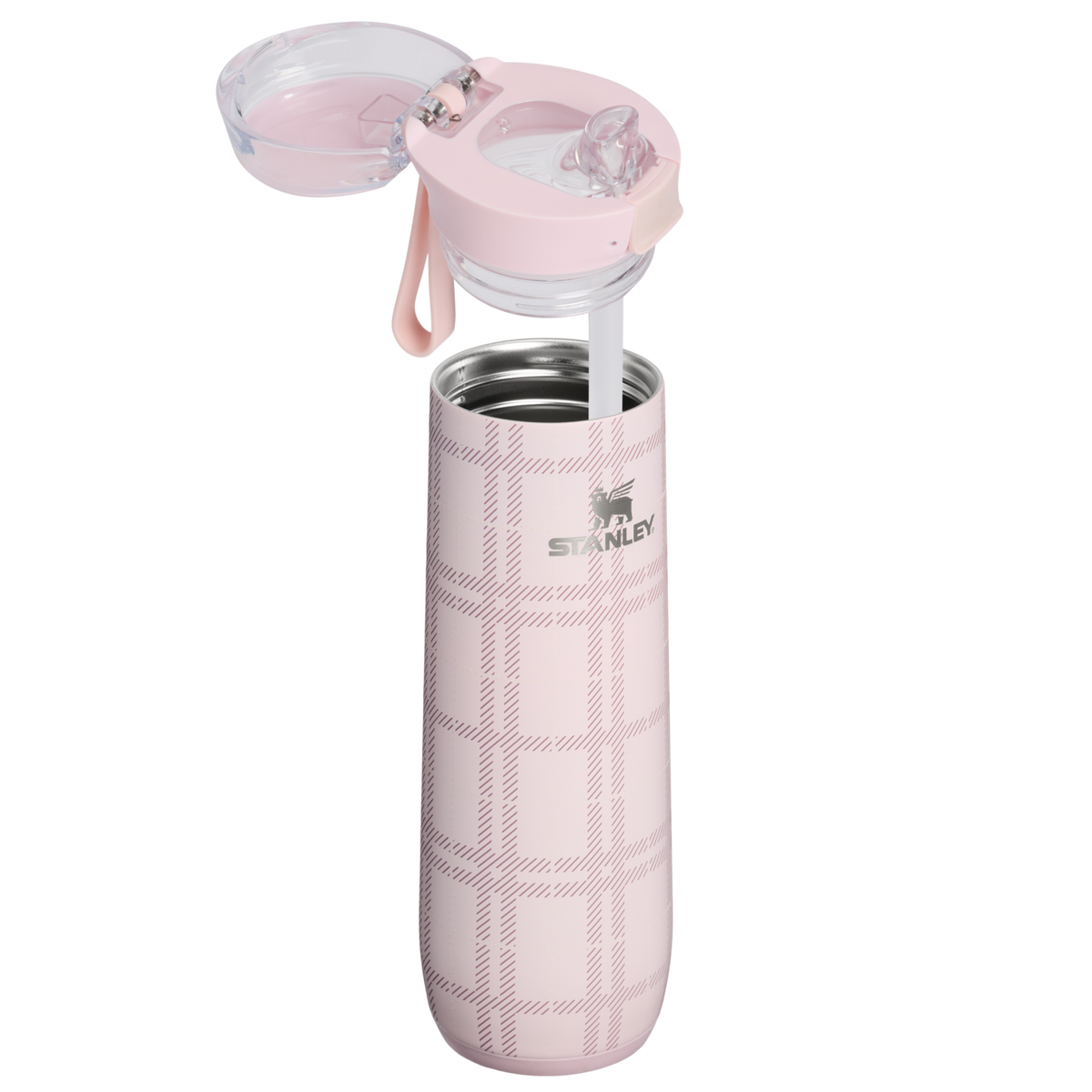 Stanley 1913 The Flowstate™ Spring Water Bottle20 oz Spring Reset Collection in Blossom Plaid | Cross Section View