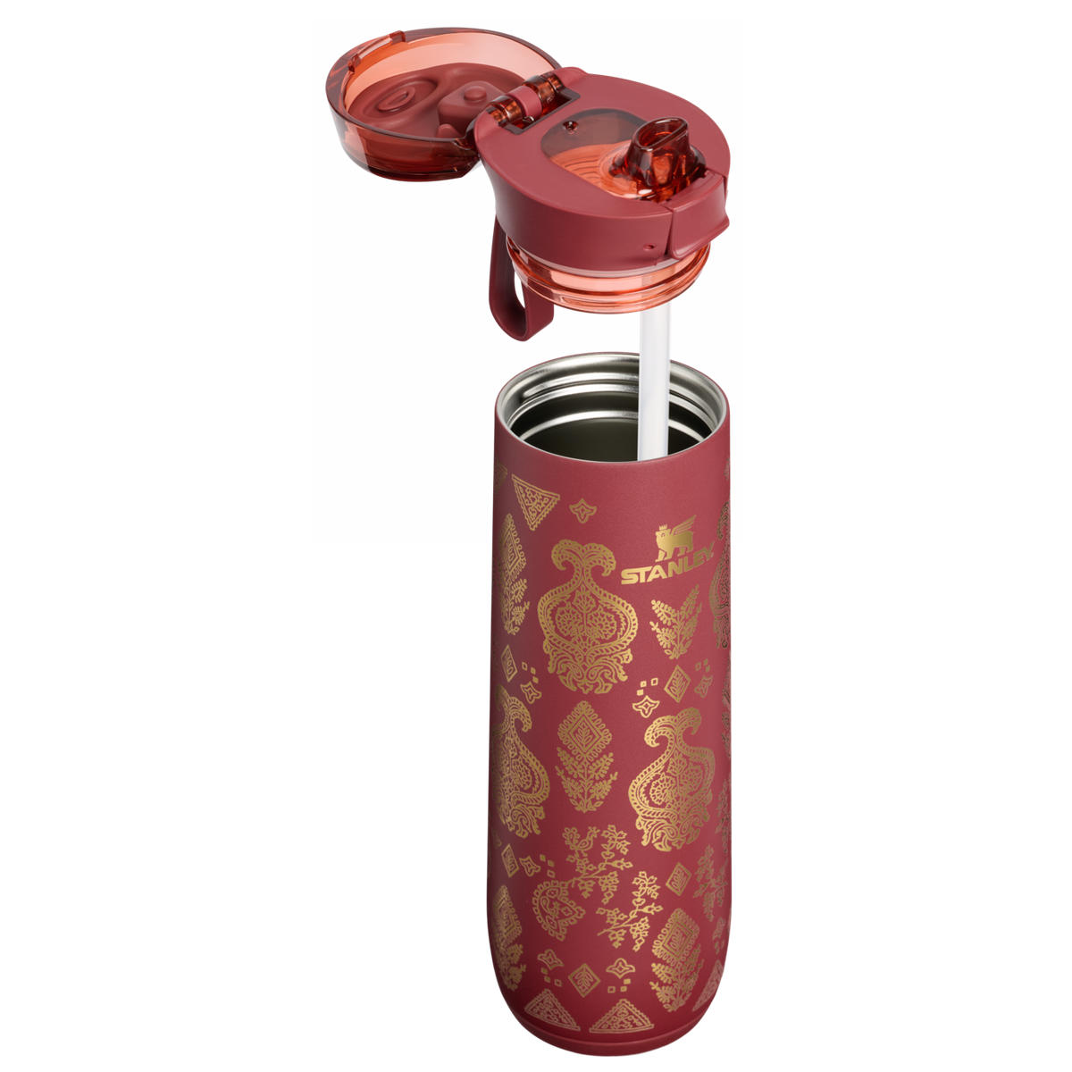 Stanley 1913 Stanley 1913 x Nest FlowState" Spring Bottle 20 oz in Deepa Rose | Cross Section View