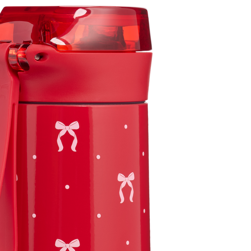 Stanley 1913 The Flowstate™ Spring Water Bottle 20 oz The Holiday Collection in Rouge Bows | Detailed View
