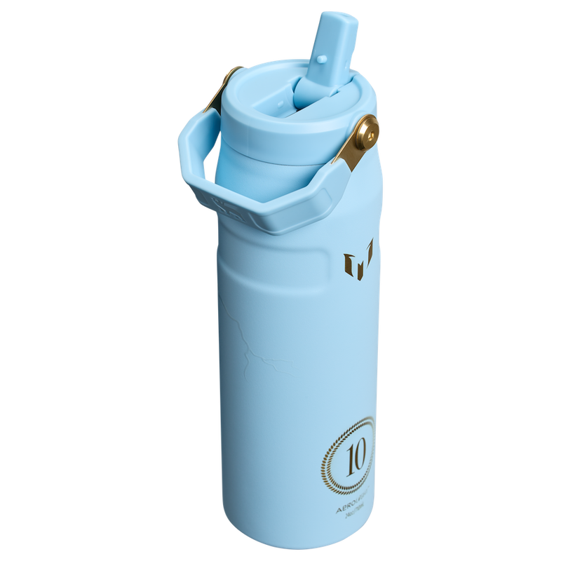 Stanley 1913 Messi x Stanley 1913 IceFlow™ Flip Straw 2.0 Bottle in Messi Striker Blue | Back View