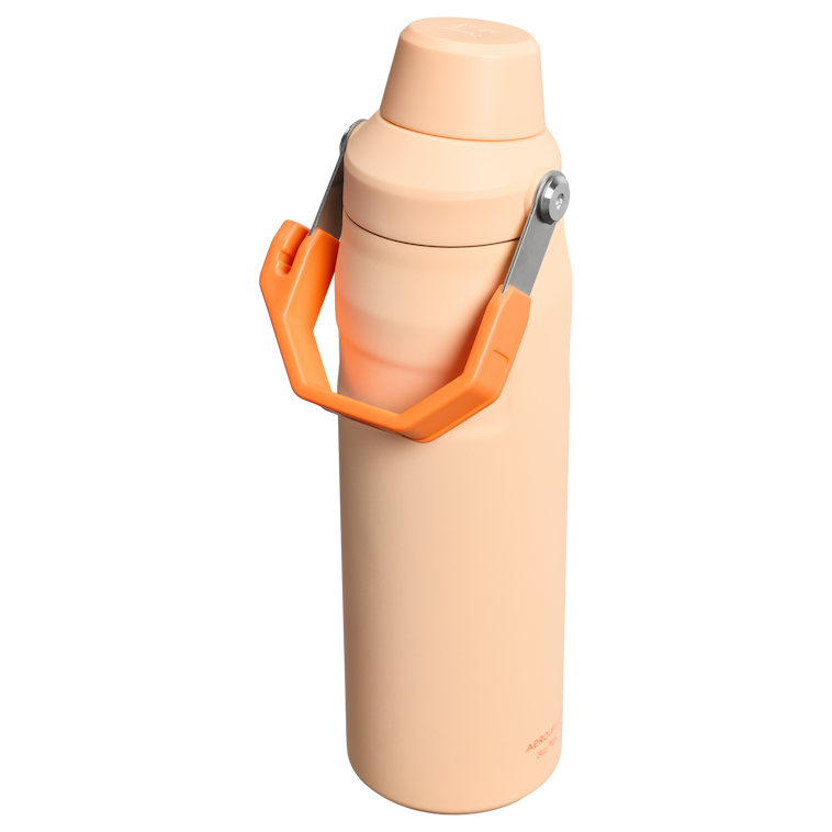 Stanley 1913 IceFlow™ Bottle with Fast Flow Lid 24 OZ in Orange Sherbet | Back View