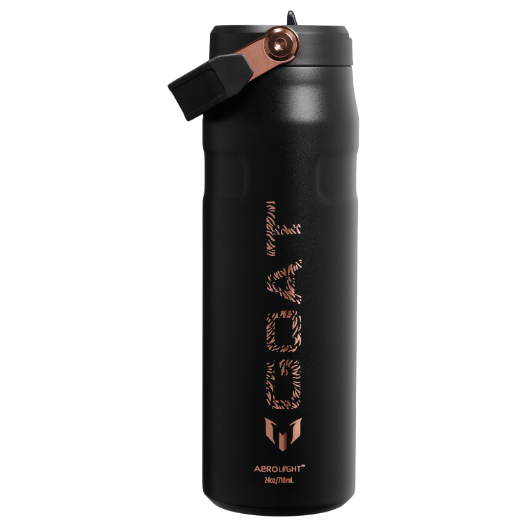 Stanley 1913 Messi x Stanley 1913 IceFlow™ Flip Straw 2.0 Bottle in Messi GOAT Black | Back View
