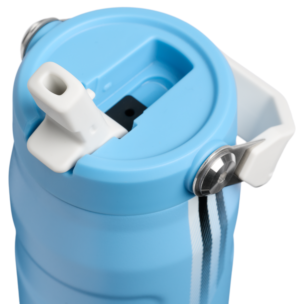 Stanley 1913 Country Collection IceFlow™ Aerolight Flip Straw Bottle 24 OZ in Team Light Blue White | Lid Detailed View