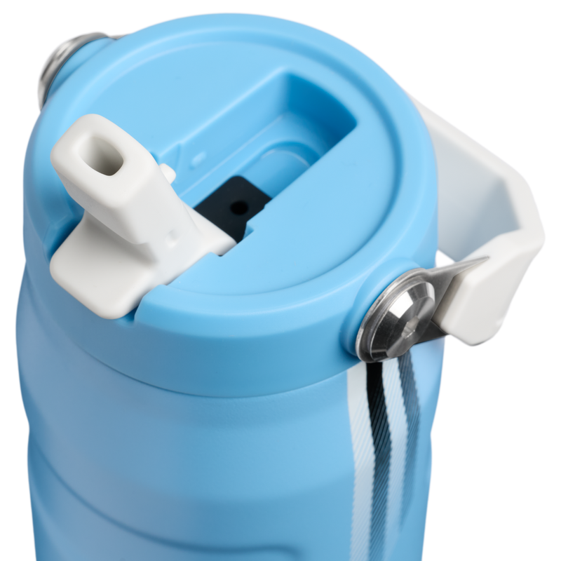 Stanley 1913 Country Collection IceFlow™ Aerolight Flip Straw Bottle 24 OZ in Team Light Blue White | Lid Detailed View