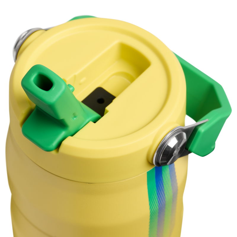 Stanley 1913 Country Collection IceFlow™ Aerolight Flip Straw Bottle 24 OZ in Team Yellow Green | Lid Detailed View