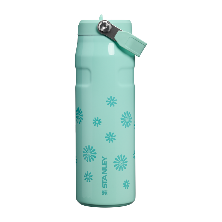 Stanley 1913 The IceFlow™ Flip Straw 2.0 Bottle 24OZ Wild and Free Collection in Teal Daisies