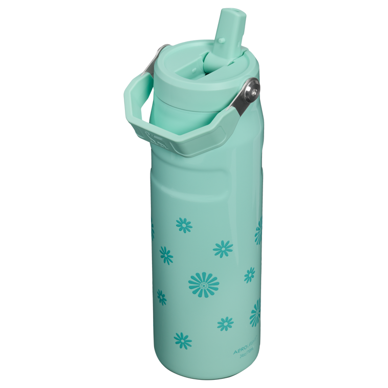 Stanley 1913 The IceFlow™ Flip Straw 2.0 Bottle 24OZ Wild and Free Collection in Teal Daisies