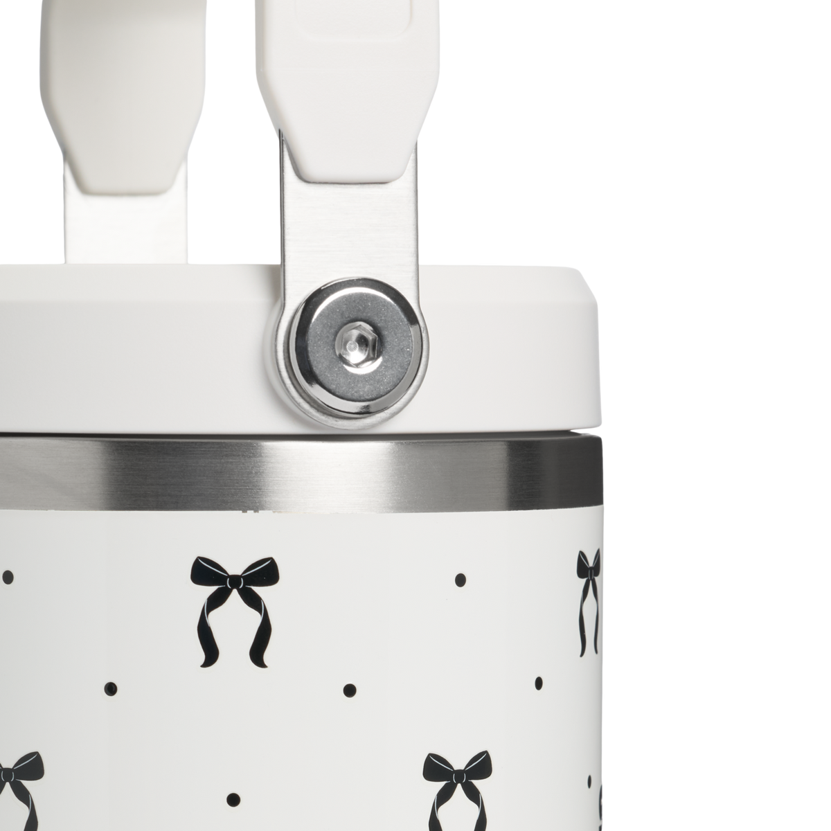 Stanley 1913 The Iceflow™ 2.0 Flip Straw Tumbler 30 oz The Holiday Collection in Salt Bows | Detailed View