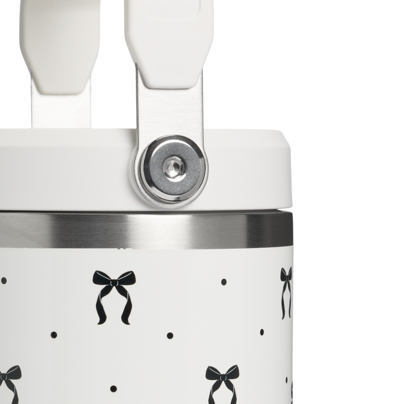 Stanley 1913 The Iceflow™ 2.0 Flip Straw Tumbler 30 oz The Holiday Collection in Salt Bows | Detailed View