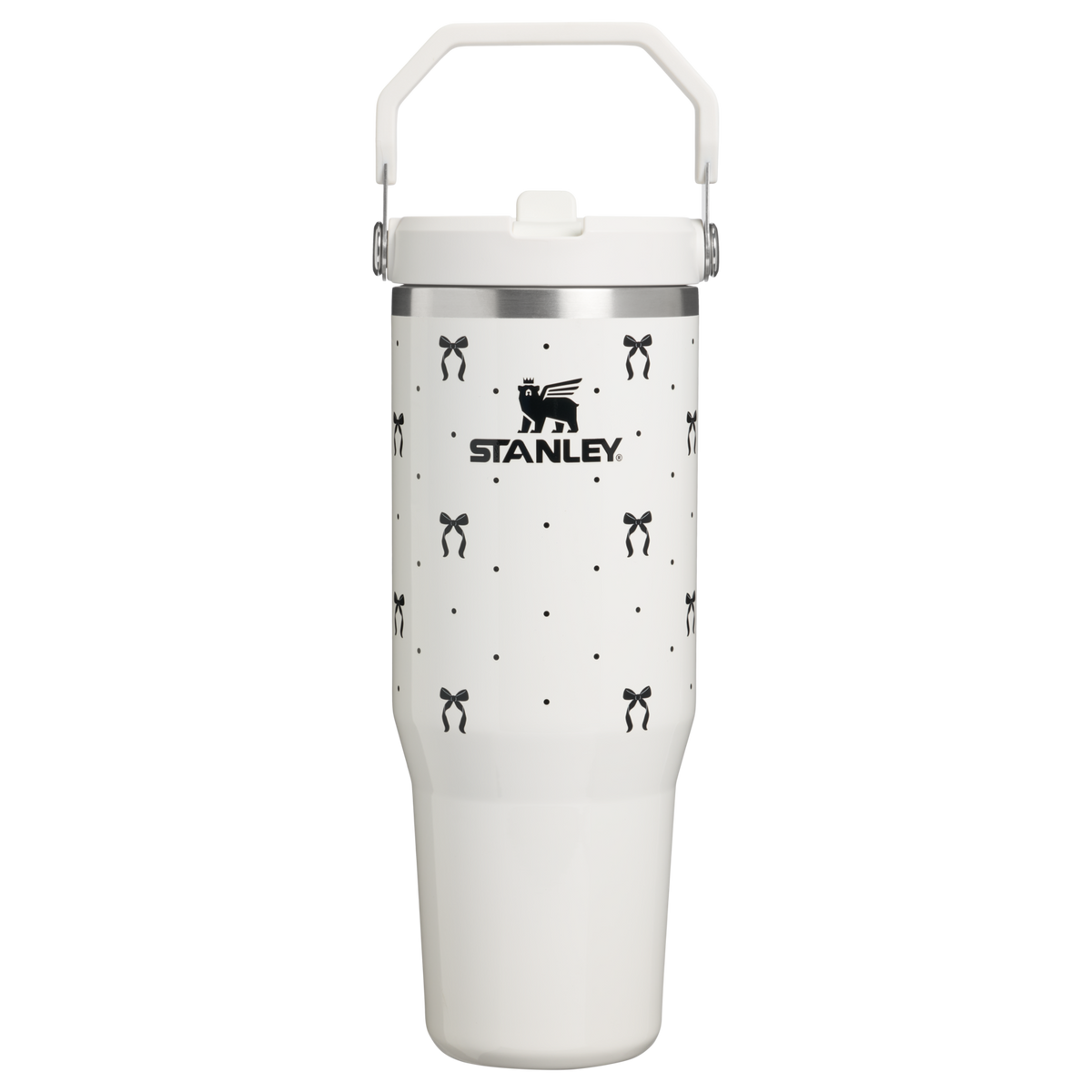 Stanley 1913 The Iceflow™ 2.0 Flip Straw Tumbler 30 oz The Holiday Collection in Salt Bows | Front View