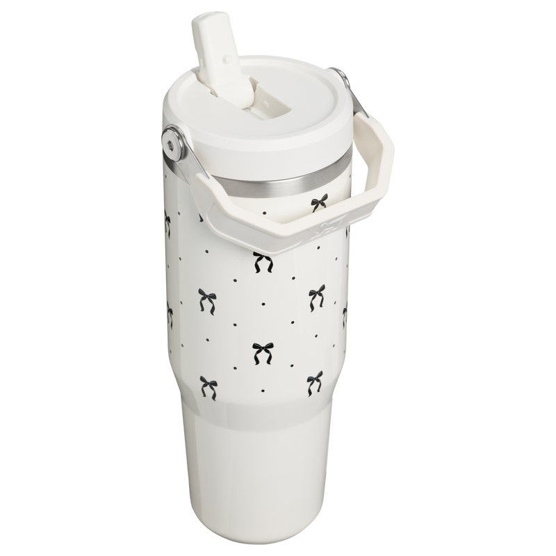 Stanley 1913 The Iceflow™ 2.0 Flip Straw Tumbler 30 oz The Holiday Collection in Salt Bows | Back View