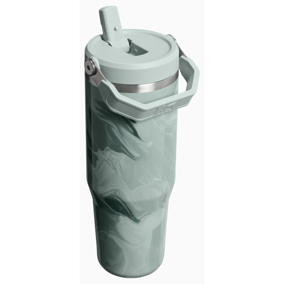 Stanley 1913 The IceFlow™ Flip Straw Tumbler 30 OZ Marble Collection in Agate Calacatta | Back View