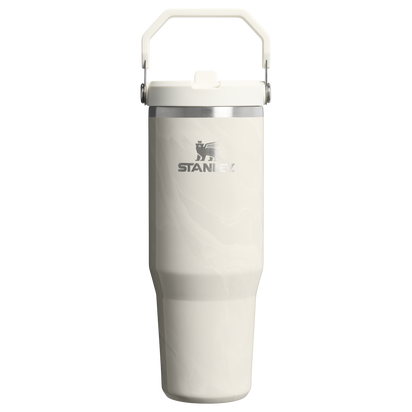 Stanley 1913 The IceFlow™ Flip Straw Tumbler 30 OZ Marble Collection in Calcite Calacatta | Front View