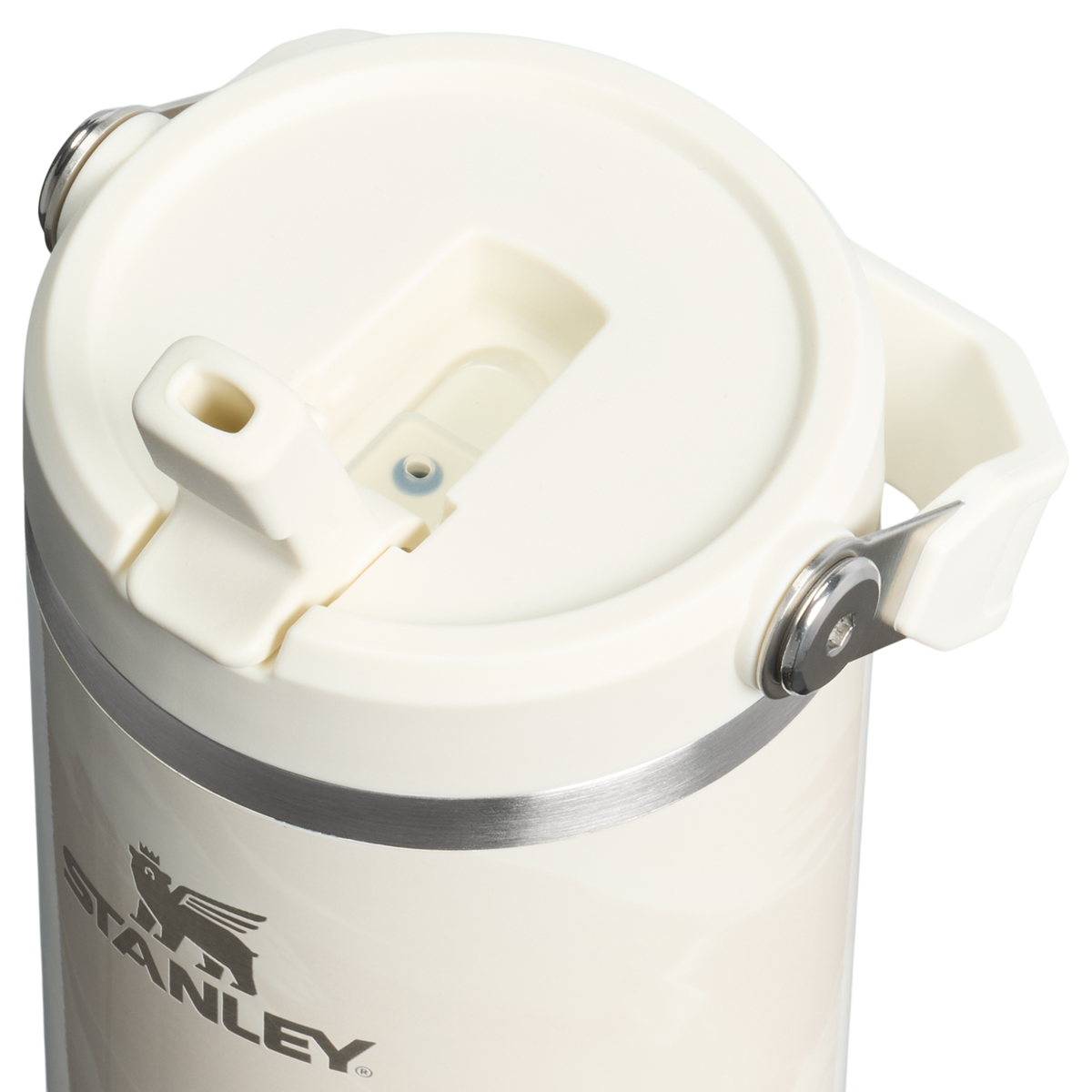 Stanley 1913 The IceFlow™ Flip Straw Tumbler 30 OZ Marble Collection in Calcite Calacatta | Lid Detailed View