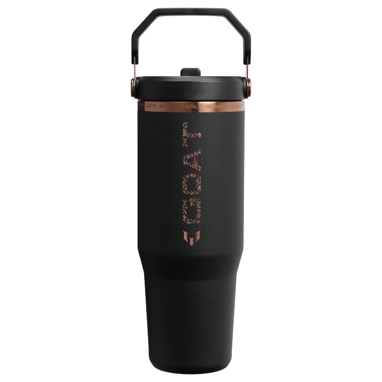 Stanley 1913 Messi x Stanley 1913 IceFlow™ Flip Straw Tumbler in Messi GOAT Black | Back View