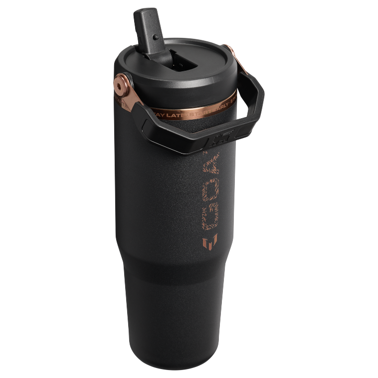 Stanley 1913 Messi x Stanley 1913 IceFlow™ Flip Straw Tumbler in Messi GOAT Black | Back View