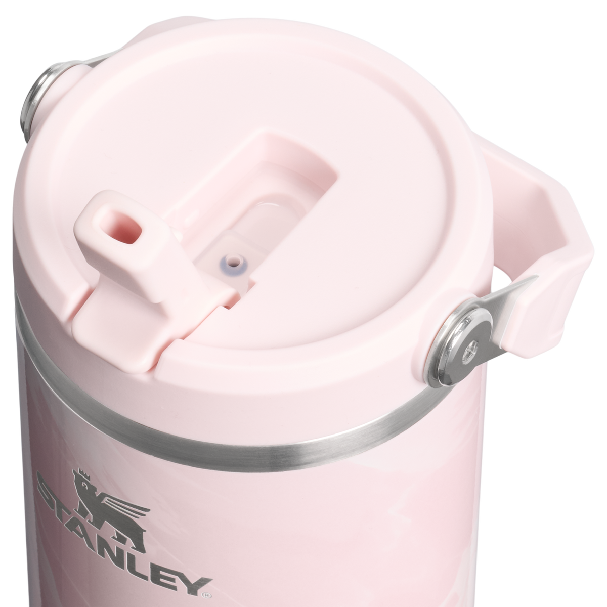 Stanley 1913 The IceFlow™ Flip Straw Tumbler 30 OZ Marble Collection in Pink Amethyst Calacatta | Lid Detailed View