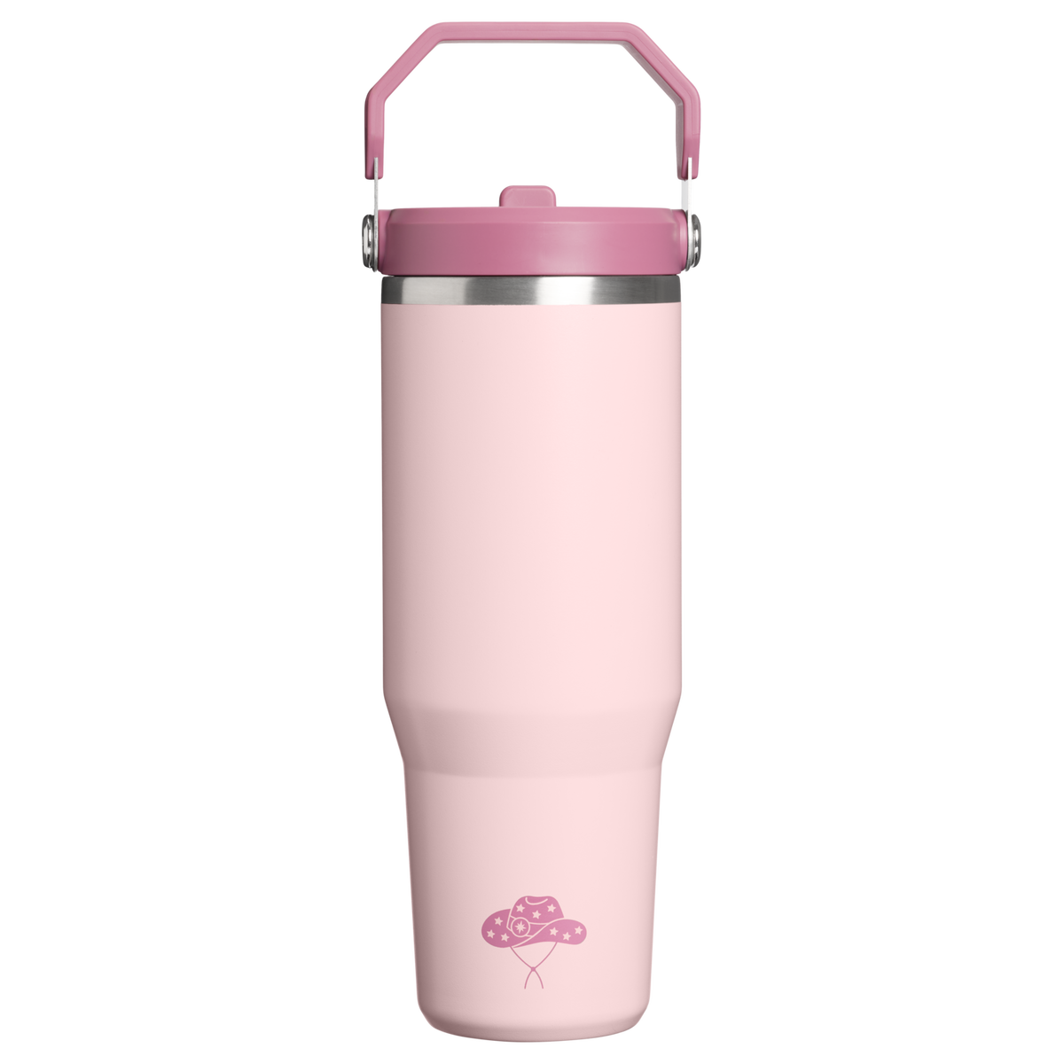 Stanley 1913 IceFlow Flip Straw Tumbler Sundown Collection 30 oz in Pink Dogwood Western | Front View