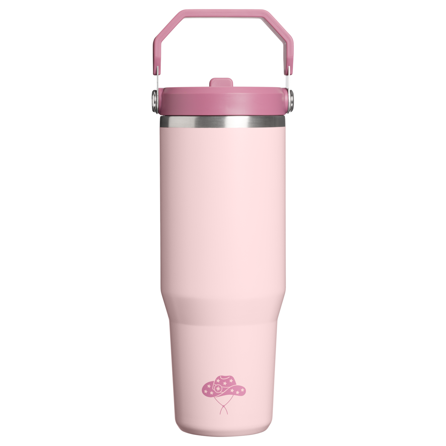 Stanley 1913 IceFlow Flip Straw Tumbler Sundown Collection 30 oz in Pink Dogwood Western | Back View