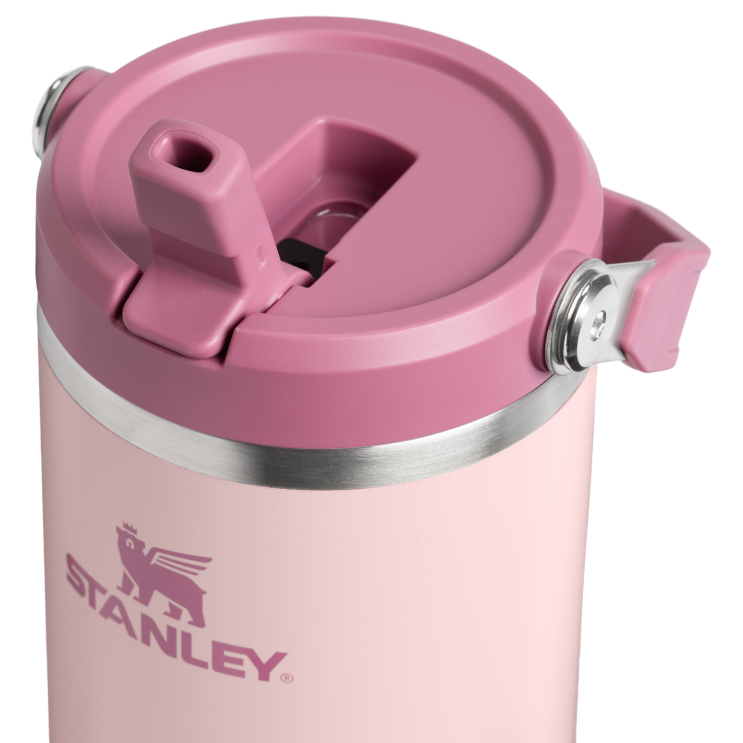 Stanley 1913 IceFlow Flip Straw Tumbler Sundown Collection 30 oz in Pink Dogwood Western | Lid Detailed View