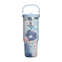 Swatch for Stanley 1913 The IceFlow™ Flip Straw Tumbler 2.0 30 OZ in Blue Dream Wildflower | Front View