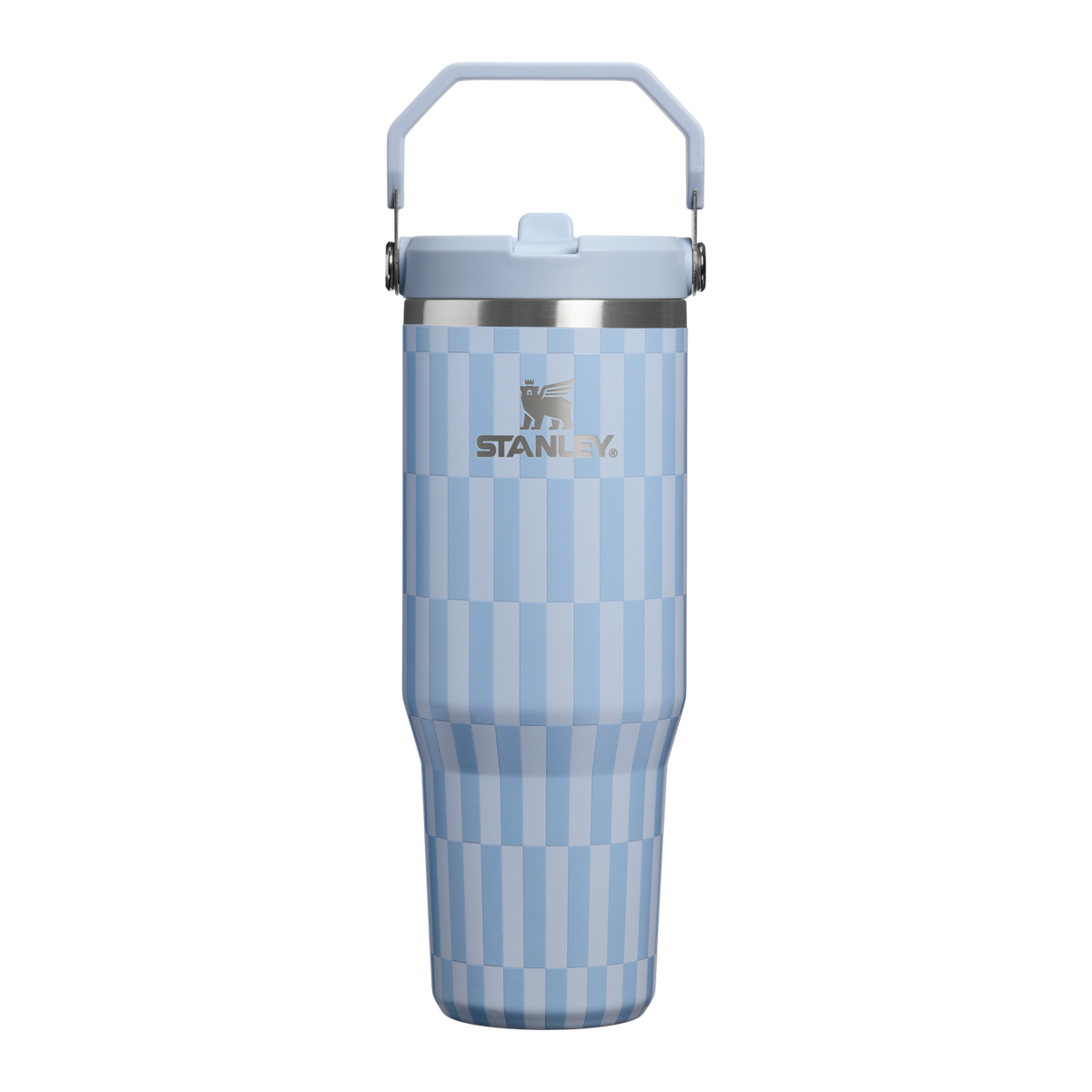 Stanley 1913 The IceFlow™ Flip Straw   Tumbler | 30 oz High Summer in Linen Blue Tile | Front View