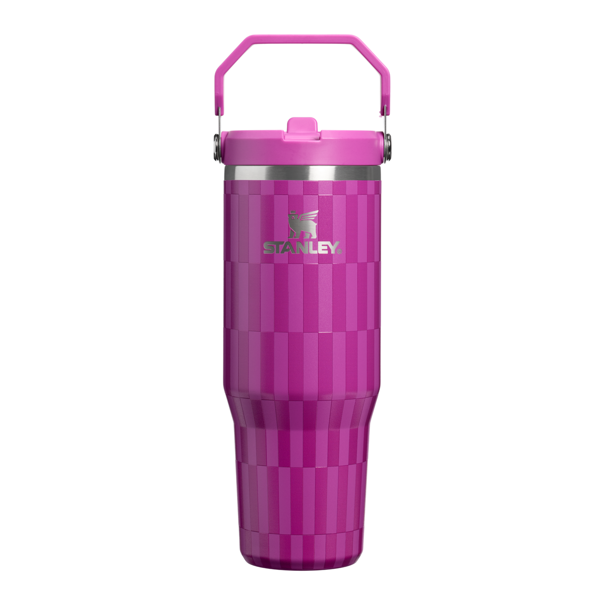 Stanley 1913 The IceFlow™ Flip Straw   Tumbler | 30 oz High Summer in Purple Blossom Tile | Front View