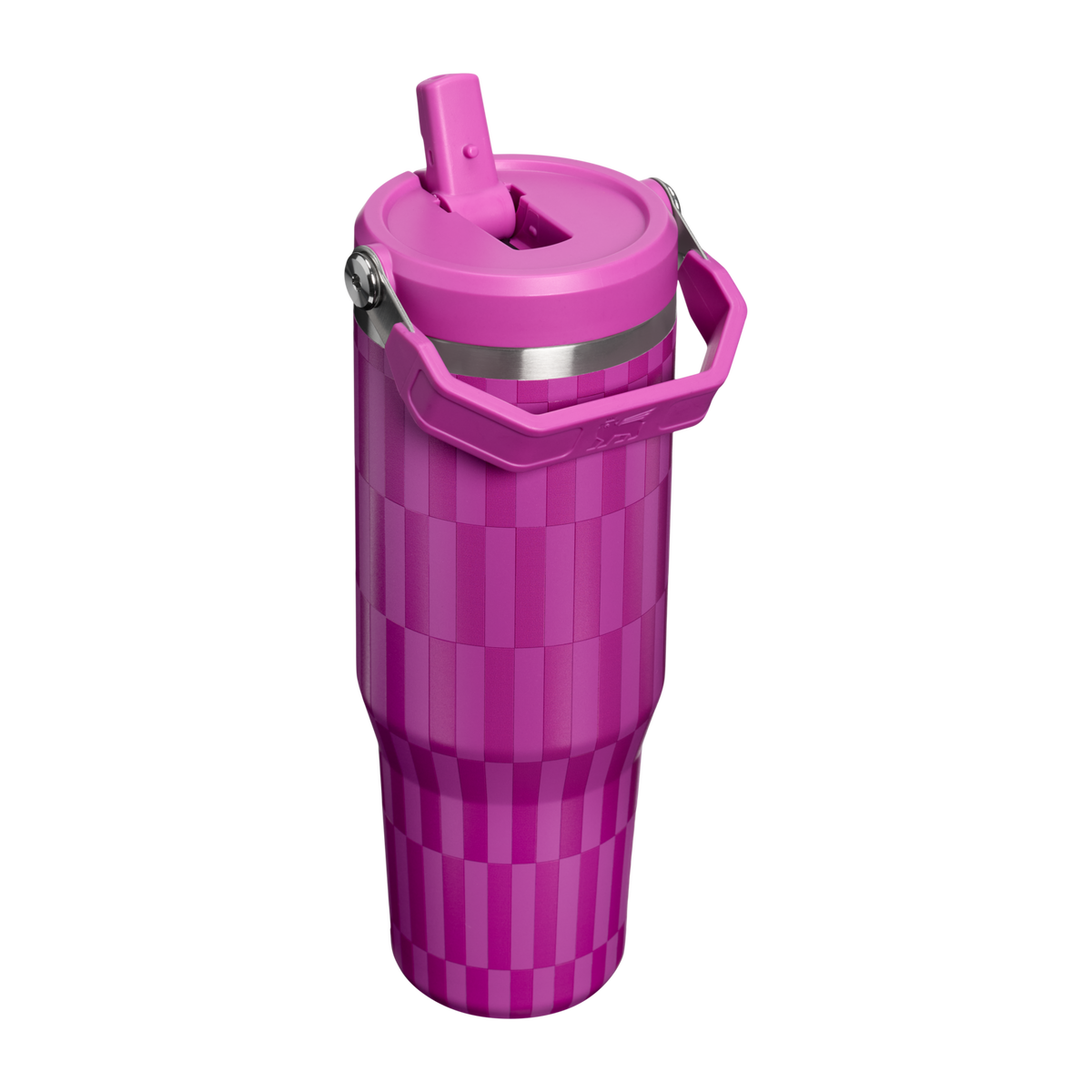 Stanley 1913 The IceFlow™ Flip Straw   Tumbler | 30 oz High Summer in Purple Blossom Tile | Back View