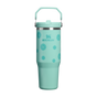 Swatch for Stanley 1913 The IceFlow™ Flip Straw Tumbler 30 OZ Wild and Free Collection in Teal Daisies