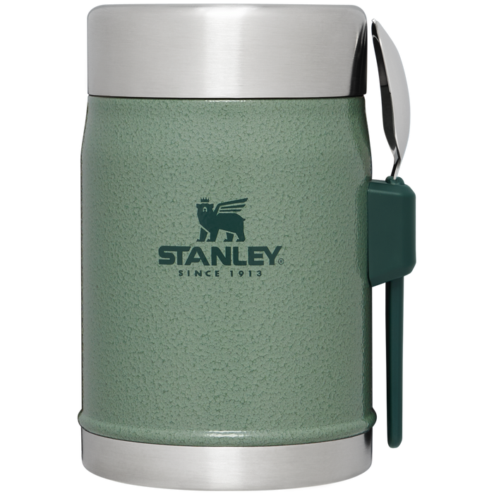 Stanley 1913 Classic Legendary Food Jar + Spork 14 OZ in Hammertone Green | Front View
